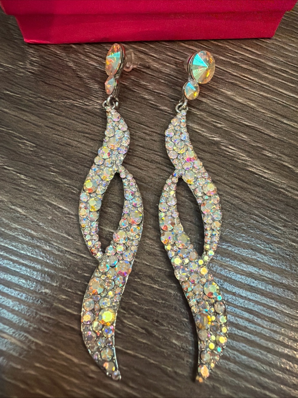 Go Bling Yourself AB Crystal Pageant Earrings